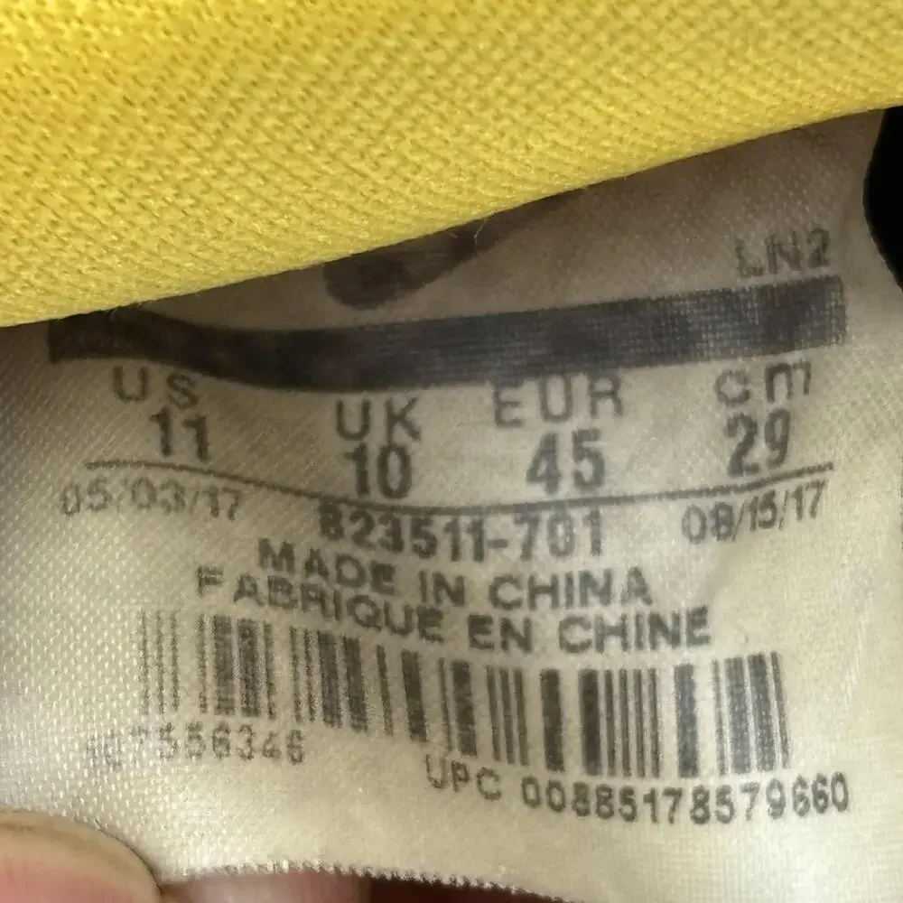 Nike Air Force 1 07 LV8 Shoes Mens Size 11 Yellow Black NBA AF-1 823511-701